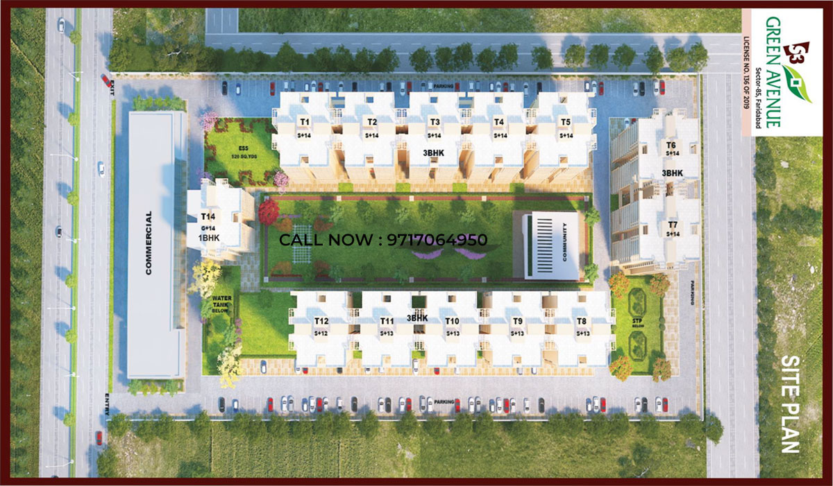 Green Avenue Residences Faridabad Site Plan